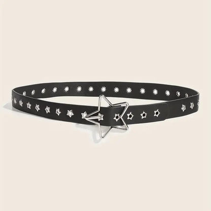 Star hollow out adjustable belt