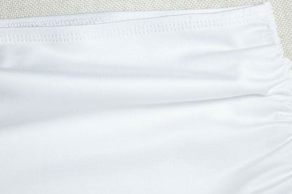 One shoulder knitted ruched slit midi skirt set