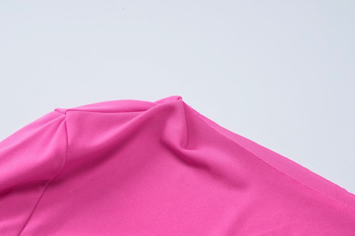 One shoulder knotted mini dress