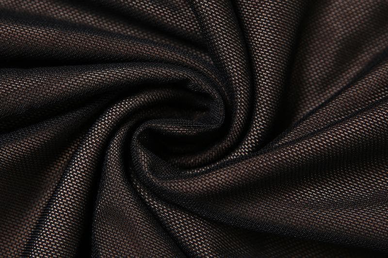 Ruched mesh patchwork solid tube mini dress