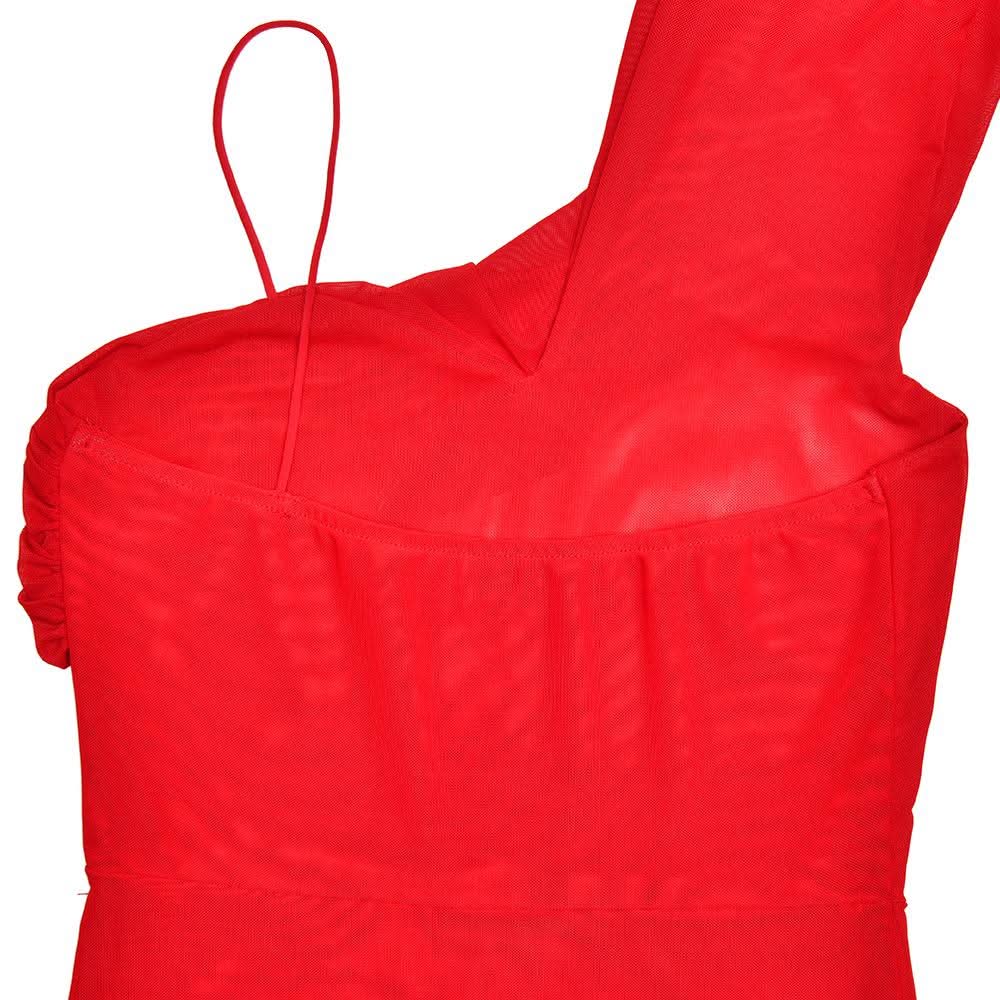 Halter mesh slit backless maxi dress