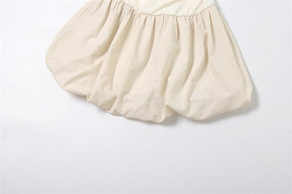 Halter cross front lace up mini dress