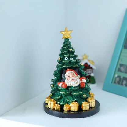 Christmas tree santa claus decor