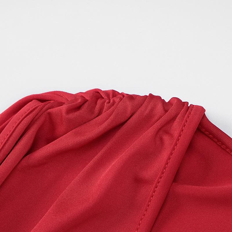 Deep V neck ruched solid mini dress