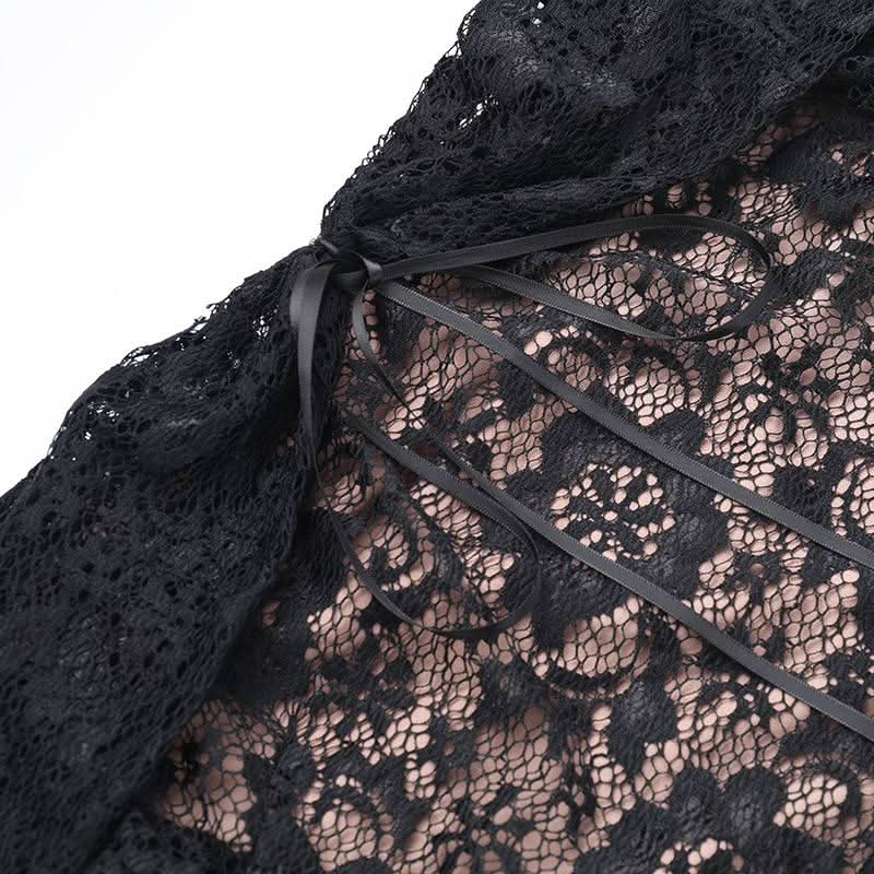 Off shoulder long sleeve lace ruched maxi dress