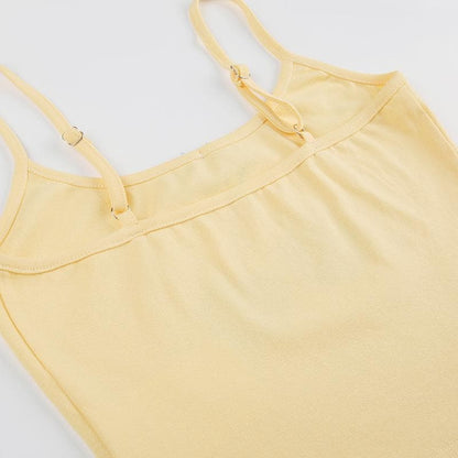 U neck letter print bowknot cami pant set