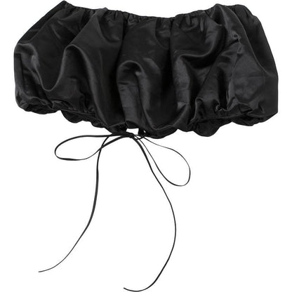 Lace up solid ruched ribbon mini skirt