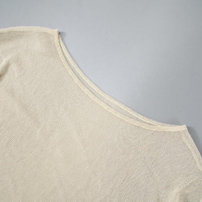 Long sleeve solid see through top
