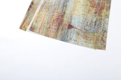 Halter drawstring tie dye irregular sheer mesh maxi dress