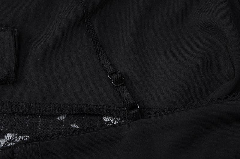 Lace patchwork backless slit cami maxi dress