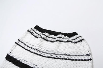 Long sleeve knitted maxi skirt set