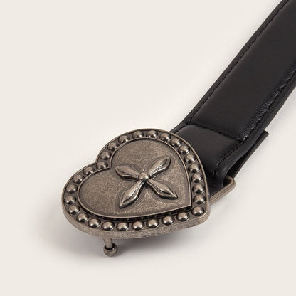 Heart PU leather adjustable belt