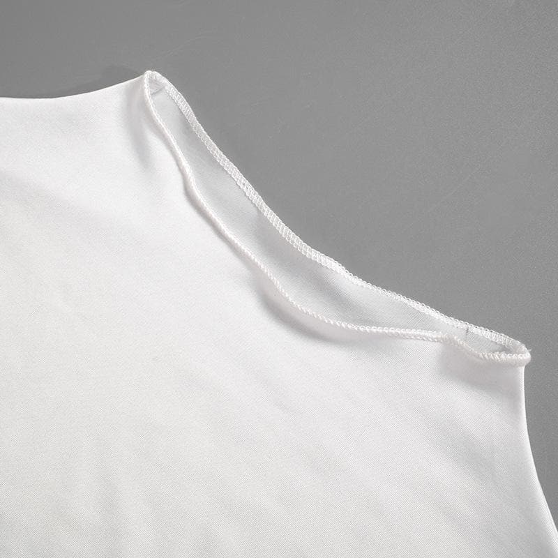 Bowknot contrast high neck long sleeve ruffle top