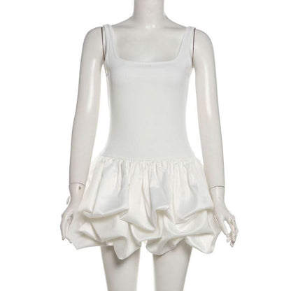 Square neck backless cami mini dress
