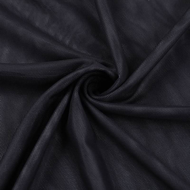 Print mesh patchwork maxi dress