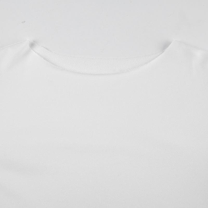 Long sleeve round neck solid top