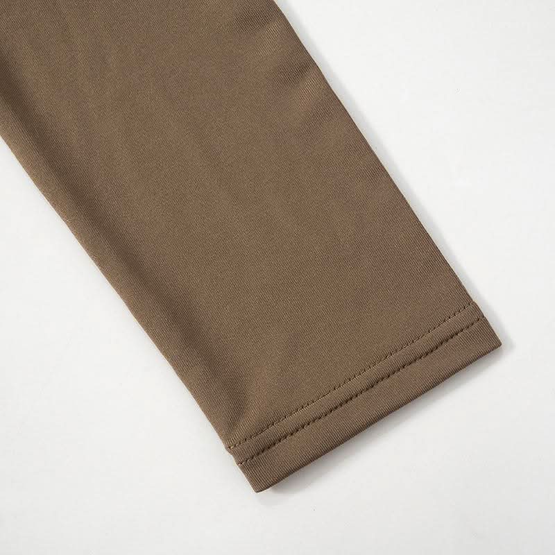 V neck long sleeve cowl neck solid maxi dress