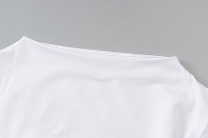 Short sleeve crewneck solid pant set