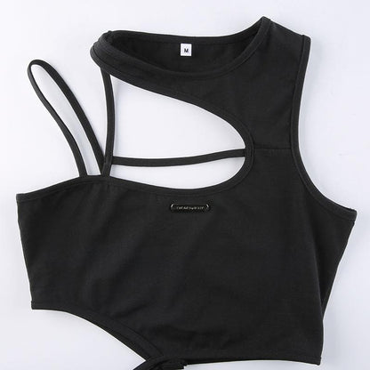 Hollow out irregular solid crop cut out top