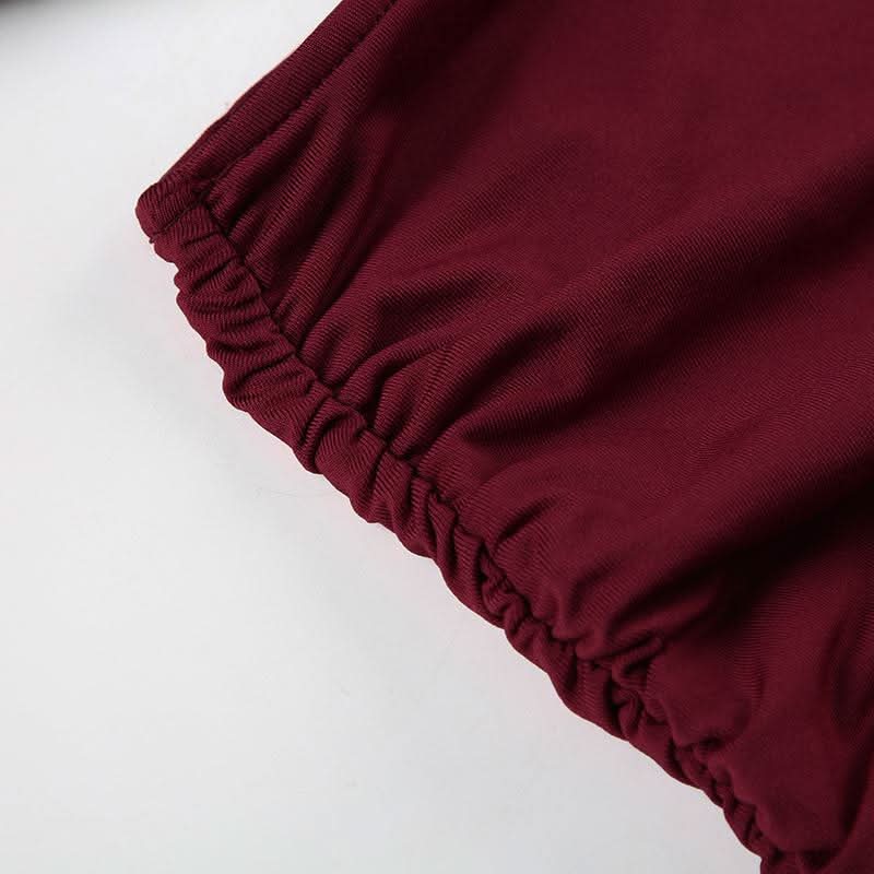 Ruched hollow out PU leather irregular cut out mini skirt