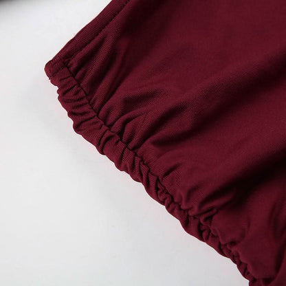 Ruched hollow out PU leather irregular cut out mini skirt