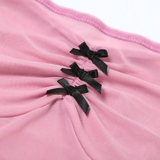 Bowknot long flared sleeve off shoulder mesh ruched top