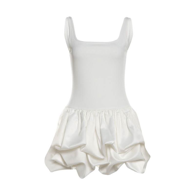 Square neck backless cami mini dress