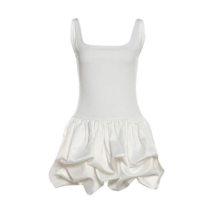 Square neck backless cami mini dress
