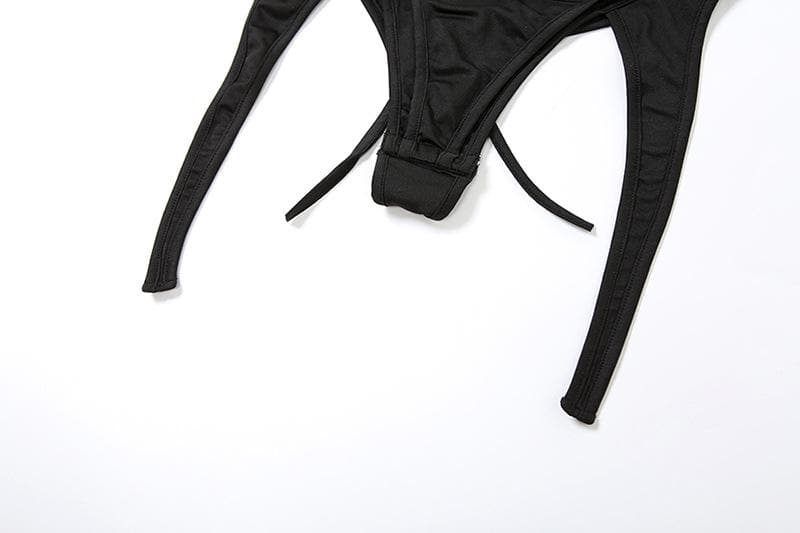 Ruffle self tie ruched cami bodysuit