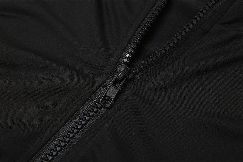 High neck stitch zip-up tank romper