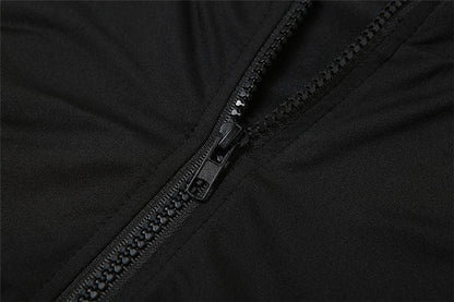High neck stitch zip-up tank romper