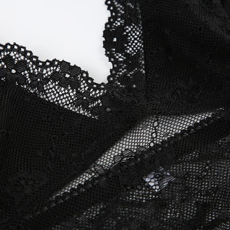 Bowknot v neck lace backless cami top