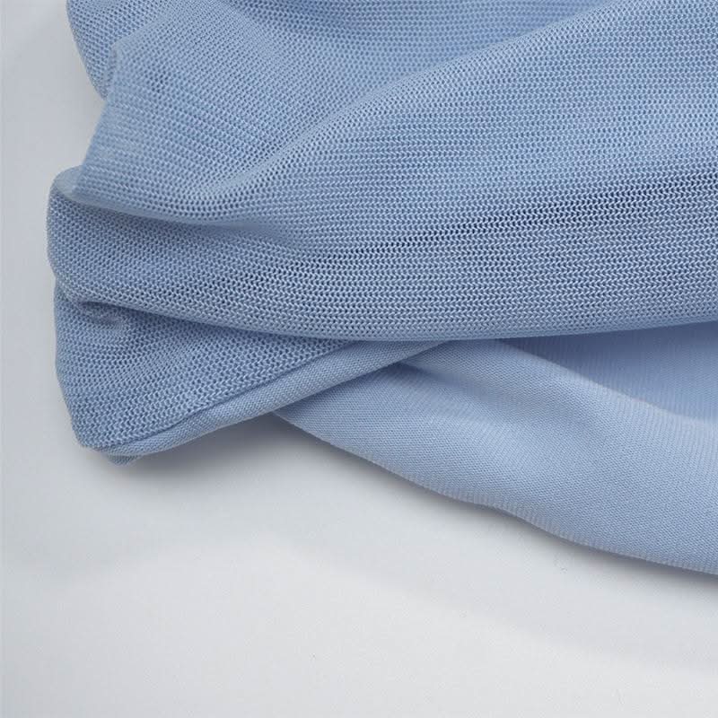 Crewneck sleeveless ruched mesh crop maxi skirt set