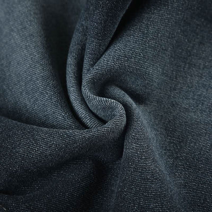 Button zip-up pocket contrast low rise jeans