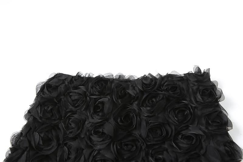 Flower applique solid mini skirt