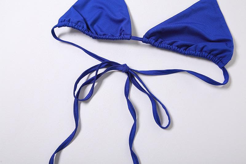 Short sleeve self tie contrast halter button 2 piece crop top