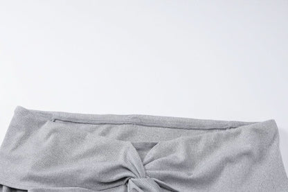 Long sleeve off shoulder ruched maxi dress