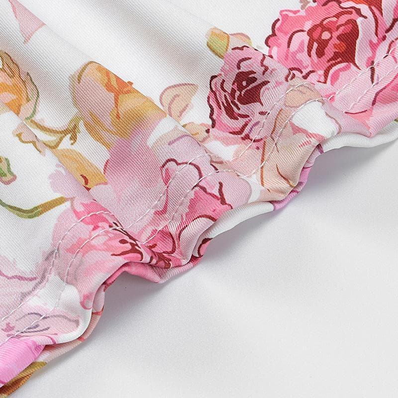 Sweetheart neck flower print cami maxi dress