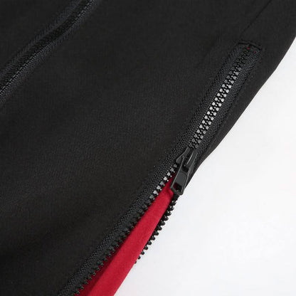 Contrast zip-up drawstring cargo pant