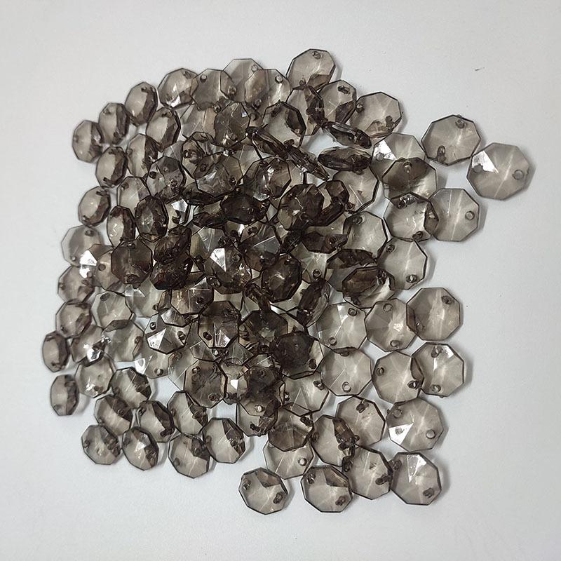 Metal chain plastic crystal halter backless crop top