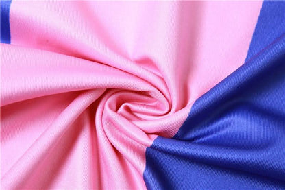 Striped contrast sleeveless backless crewneck maxi dress-final-sale