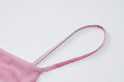 Print mesh knotted backless cami maxi dress