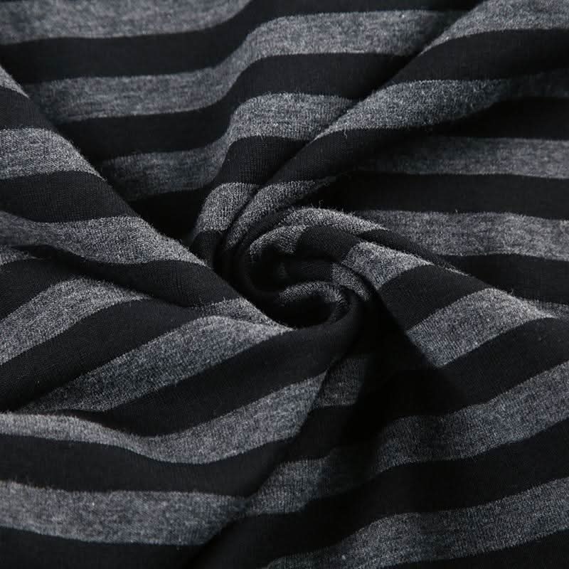 Striped long sleeve knitted patchwork top