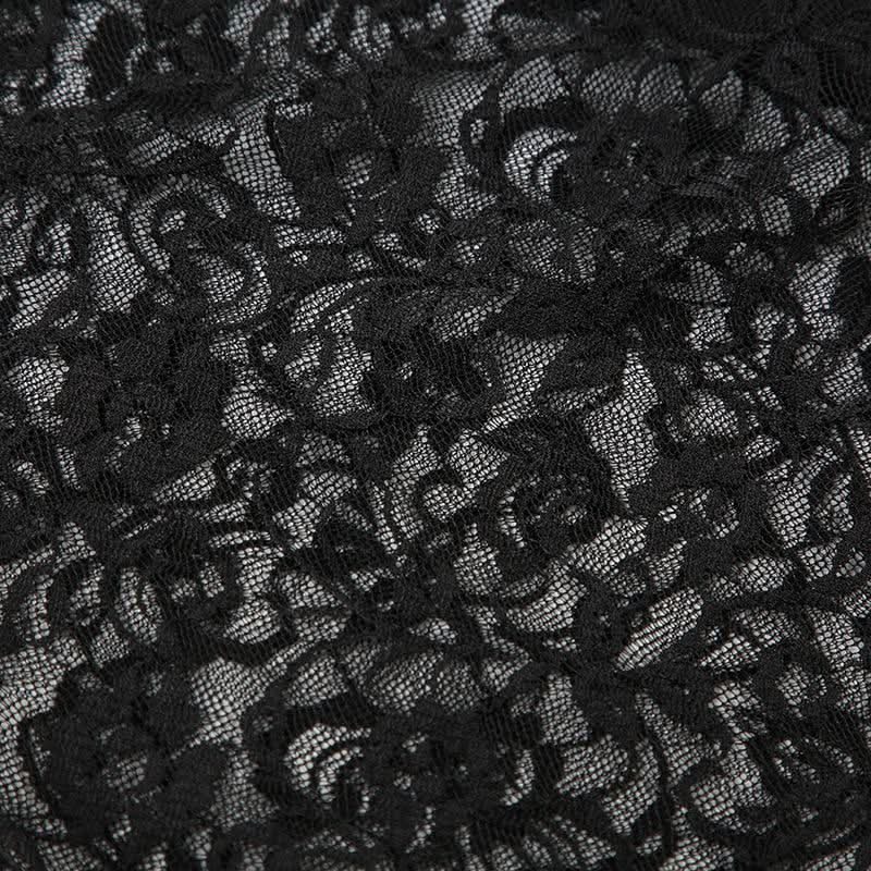 Irregular bowknot ribbon ruched lace solid midi skirt