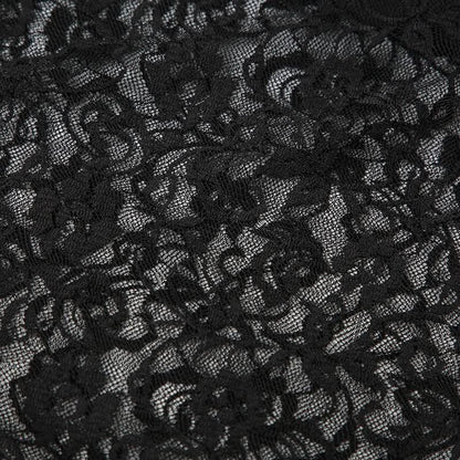 Irregular bowknot ribbon ruched lace solid midi skirt