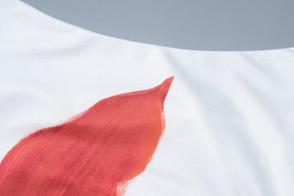 Flower print slit contrast cami maxi dress