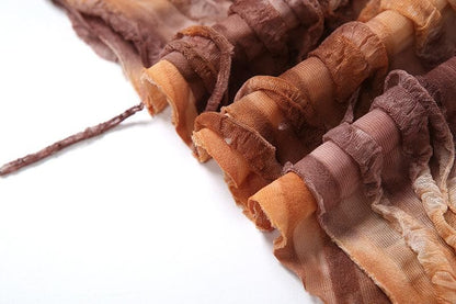 One shoulder textured contrast cami maxi dress