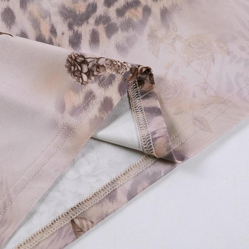 Flower print contrast sweetheart neck backless cami midi dress