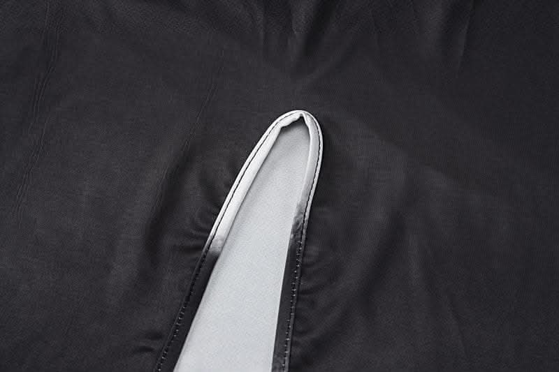 Square neck contrast print backless slit cami maxi dress-final-sale