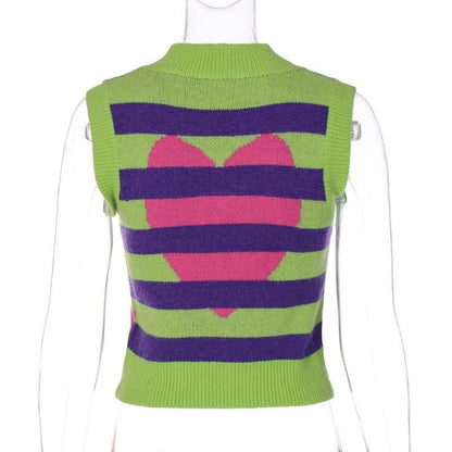 Cap sleeve contrast striped star pattern top